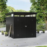 Weatherproof Metal Garden Storage Shed with Lockable Door and Window