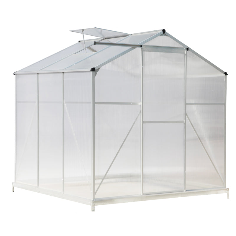6' Aluminum Framed Greenhouse with Vent Silver