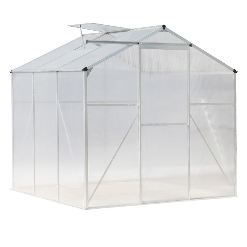 6' Aluminum Framed Greenhouse with Vent Silver