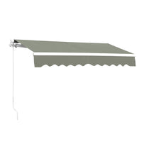 79/98/138/157 inch Grey Outdoor Retractable Patio Canopy Awning for Door Window