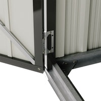 Ground-level threshold design of 5x3ft shed – easy tool access with weather-resistant construction