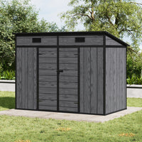 6/7x4ft Garden Storage Shed with Window Double Doors and Floor