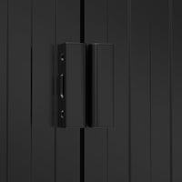Close-Up of Lockable Sliding Door Handle – Secure Access for 9x4ft Steel Garden Shed