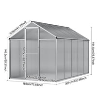 Aluminium Polycarbonate Apex Greenhouse