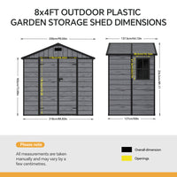 Double Doors Waterproof Garden Storage Tool Shed with Window