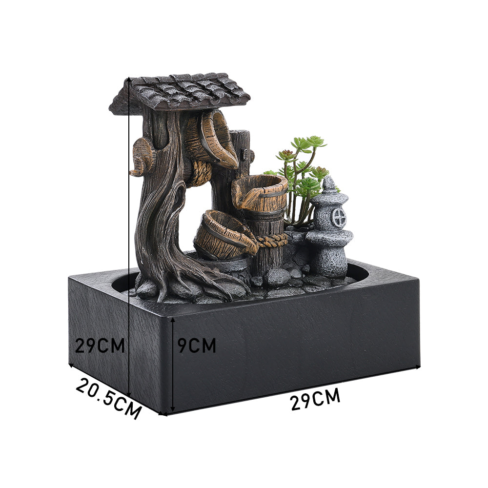 Tabletop Fountain Relaxation Water Feature with LED Light