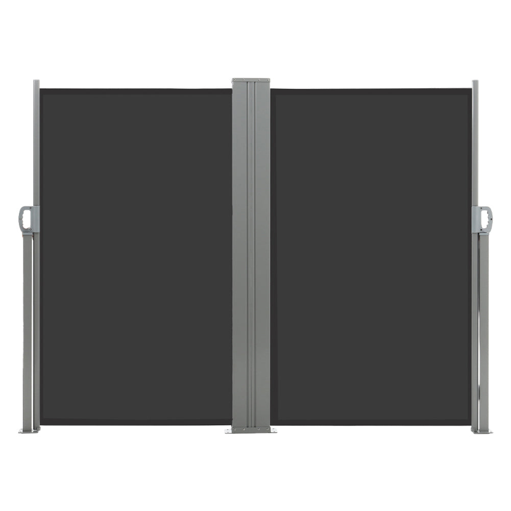 63/71 inch  Grey Retractable Side Privacy Awning for Garden Terrace
