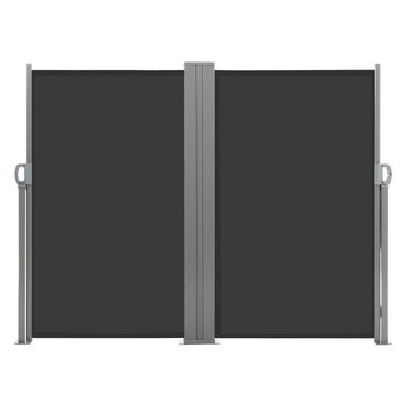 63/71 inch  Grey Retractable Side Privacy Awning for Garden Terrace
