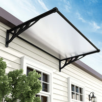 47/59/75/106 inch Black Aluminum Frame Door Window Awning Rain Cover