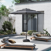 Grey Garden 3 Tier Parasol Umbrella with Base