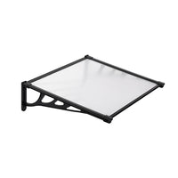 47/59/75/106 inch Black Aluminum Frame Door Window Awning Rain Cover