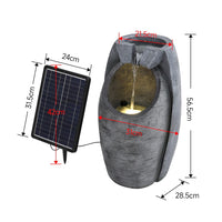 Solar-Powered Water Fountain Rockery Decor for Outdoor Living and Home 