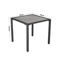 Rectangular Outdoor Dining Table with Parasol Hole Grey Garden Dining Tables Living and Home 