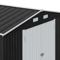 10ft Metal Garden Storage Shed with Apex Roof & Double Doors