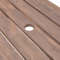 Solid Wood Rectangle Camping Table and Bench Sets