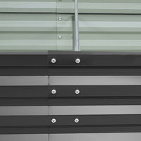Close-up of external side view of galvanized steel raised garden bed – strong frame for secure and durable outdoor use