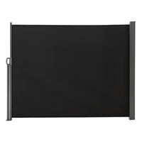 Grey 180cm High Retractable Side Awning – Waterproof Outdoor Privacy Screen for Patio or Terrace