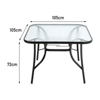 Patio Table Garden Coffee Table Rectangle Dining Table with the Umbrella Stand Hole Garden Dining Table Living and Home 