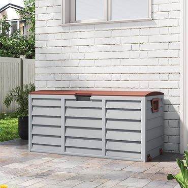 1.6'  x 3.7' Garden Storage Chest Box Grey