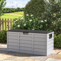 290L Grey Garden Storage Box with Wheels