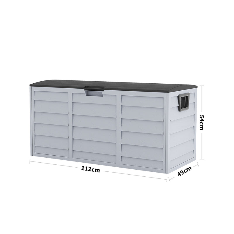 290L Grey Garden Storage Box with Wheels