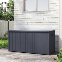 430L Black/Grey Lockable Waterproof Garden Storage Box