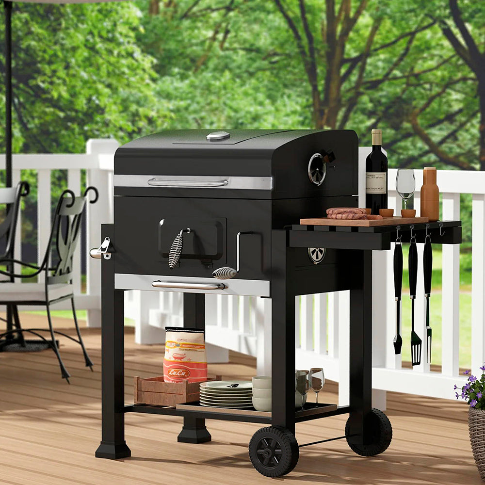 3.7'x 1.5' Barrel Charcoal BBQ Grill