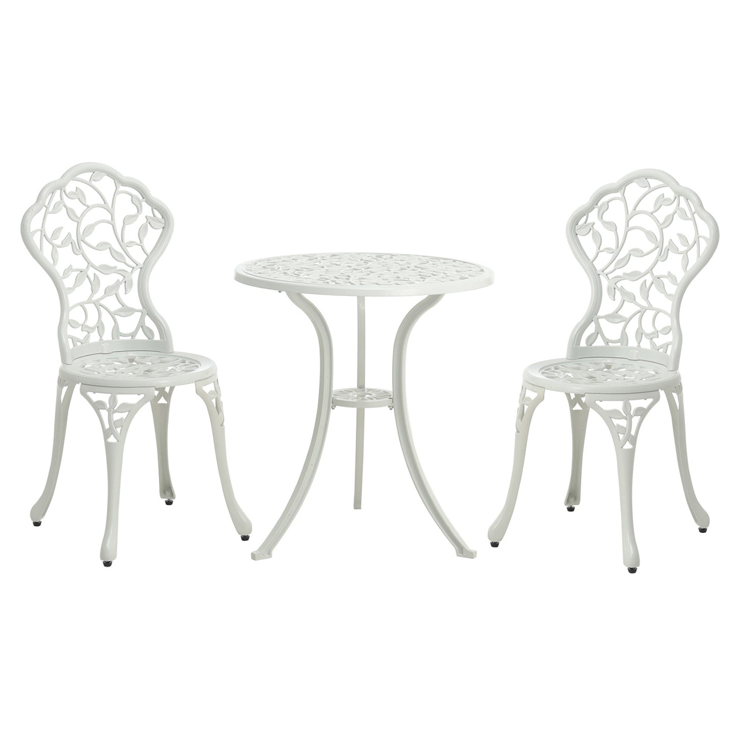 3Pcs Outdoor Garden Patio Furniture Conversation Set Cast Aluminium