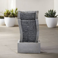 1.6’ Garden Modern Slate Cascading Fountain with LED