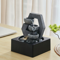 0.8' Tabletop Relaxation and Meditation Soothing Design Cascade Fountain with LED