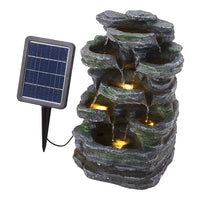 Faux Rock Garden Fountain with Lights