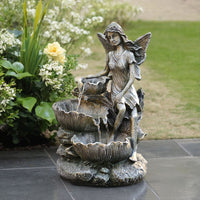 1.6’ Garden Angle Shape Solar Resin Fountain with LED