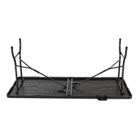 Portable Outdoor Folding Table - Rattan Plastic, Black Collapsible Design Foldtable table Living and Home 