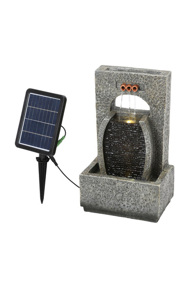 Outdoor Solar-Powered Water Fountain Decor with LED Light
