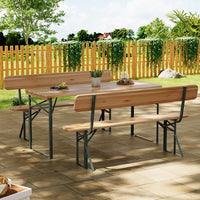 Contemporary Folding Wooden Garden Table for Outdoors