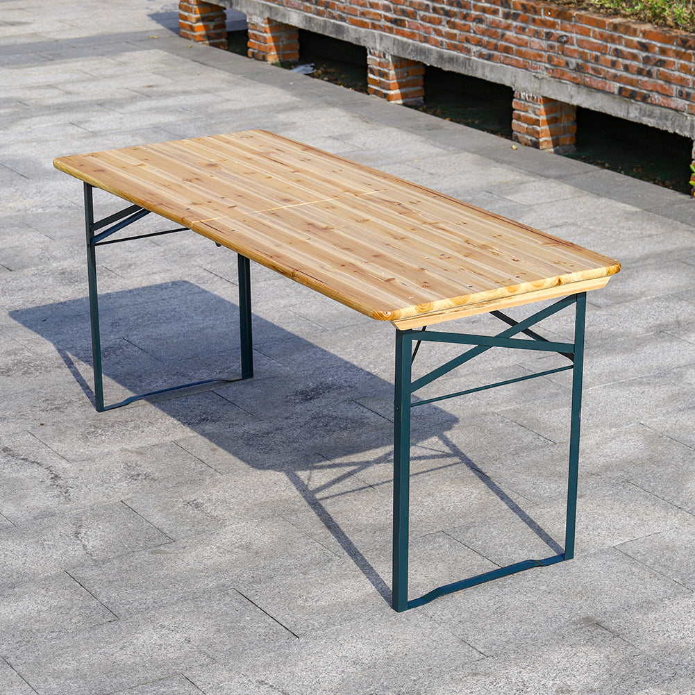 Contemporary Folding Wooden Garden Table for Outdoors