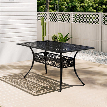 Cast Aluminium Hollow Garden Dining Table