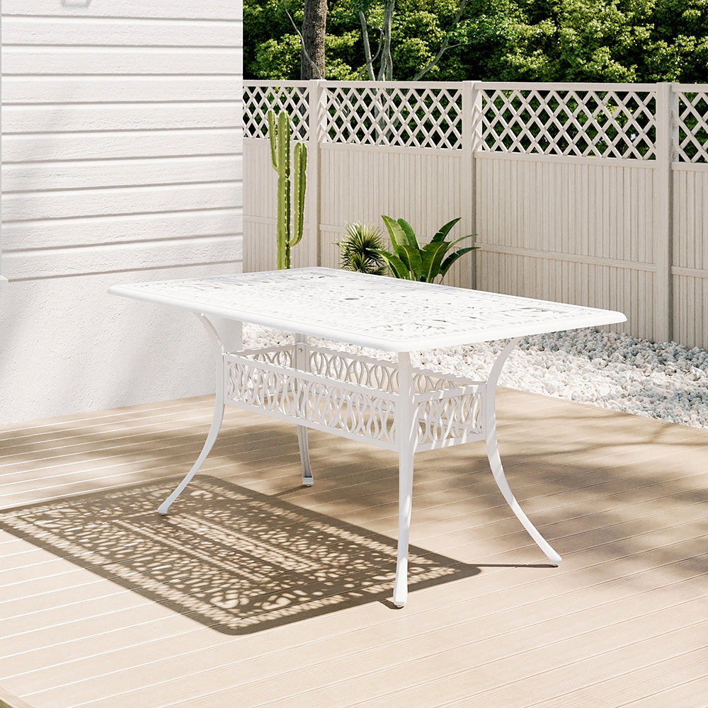 Cast Aluminium Hollow Garden Dining Table