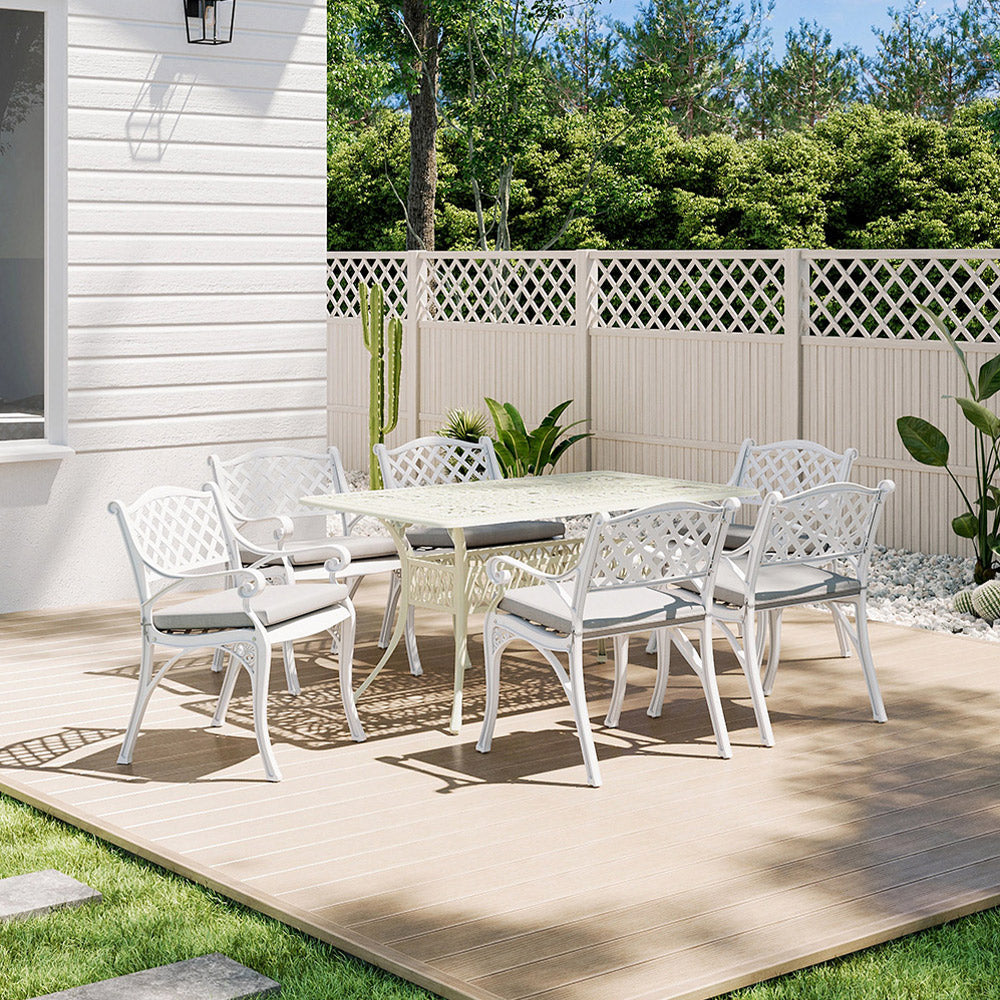 Garden Aluminium Dining Table and Seater Set