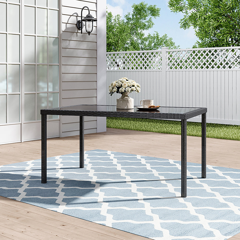 4.9' Garden Rectangle Rarran Outdoor Dining Table