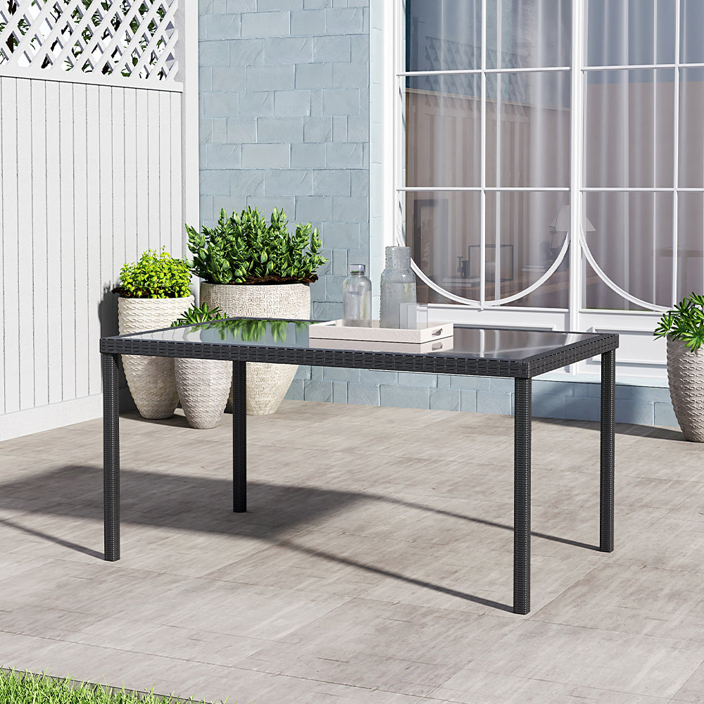 4.9' Garden Rectangle Rarran Outdoor Dining Table