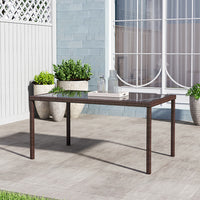 4.9' Garden Rectangle Rarran Outdoor Dining Table