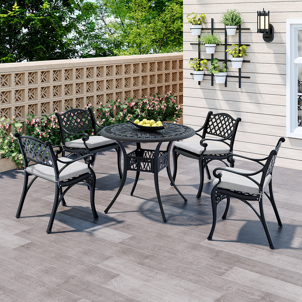 Garden Aluminium Dining Table and Seater Set