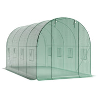 Green Outdoor Walk-in Tunnel Greenhouse with Steel Frame Greenhouses Living and Home 