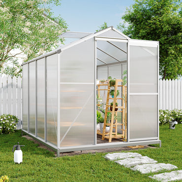 6' Aluminum Framed Greenhouse with Vent Silver