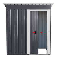 153*77*182cm Galvanized Steel Garden Patio Tool Shed