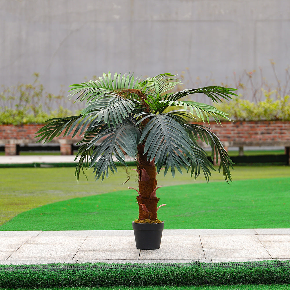 1M Artificial Potted Palm Tree For Home Decoration