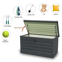 200/300L Garden Storage Waterproof Steel Lockable Patio Box