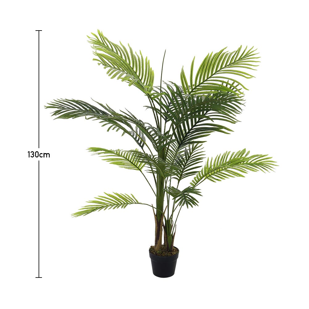 130cm Artificial Plant Bamboo Palm Tree in Pot In/Outdoor Decor