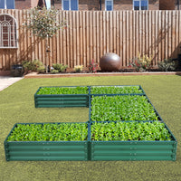 Outdoor U-shaped Metal Raised Garden Bed